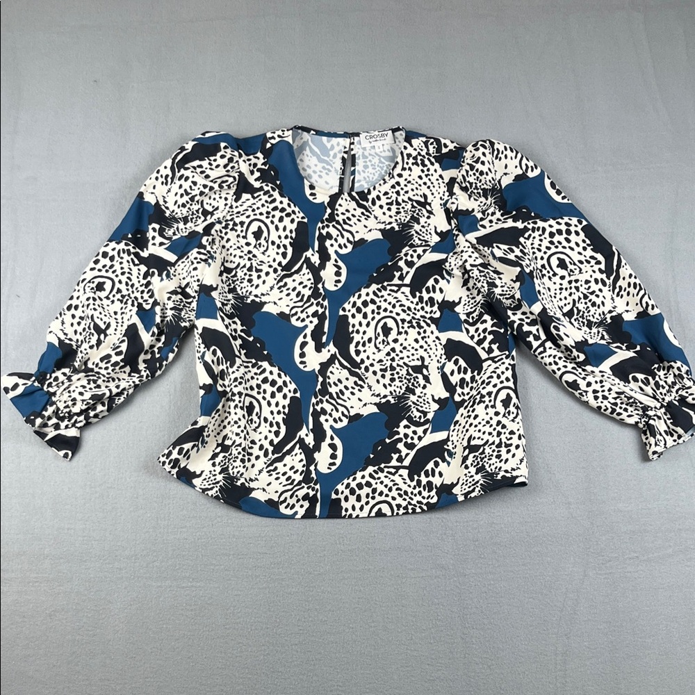 Crosby by Mollie Burch James Top with cheetah print 
Size: Small